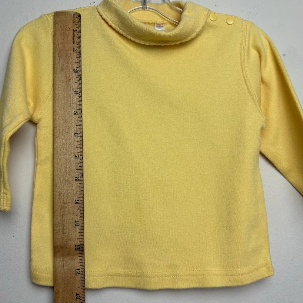 Gymboree Vintage Rainbow Tag Yellow Turtle Neck Top XXS 12-18 Months Classic